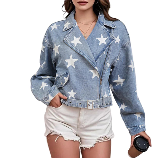 Veste en jean style rétro BF pour femmes