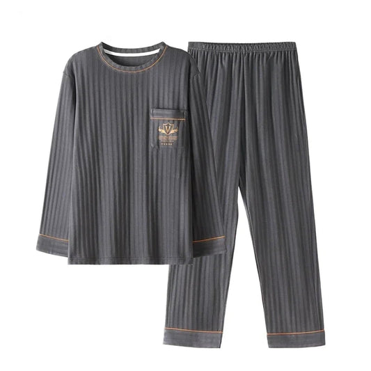 Pyjama en coton grande taille L-5XL pour hommes