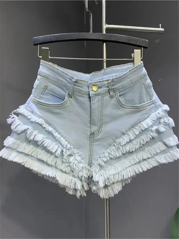 Short en jean ample et décontracté pour femme,