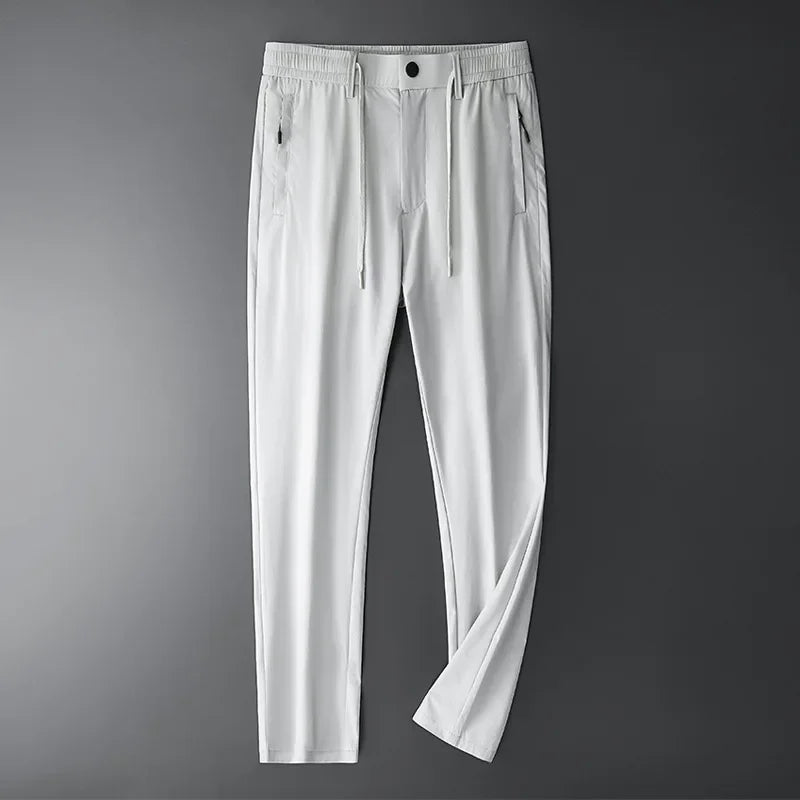 Pantalon décontracté à fermeture éclair pour hommes