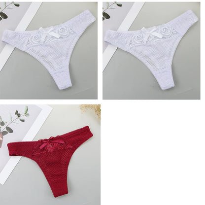 Culottes en coton 3 pièces taille basse pour femmes