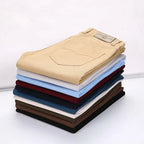 Pantalons décontractés couleur unie jambe droite coupe pour hommes