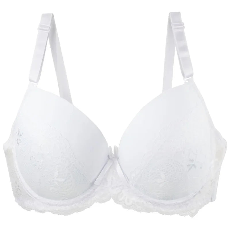 Soutien-gorge push-up en dentelle florale sans couture pour femmes