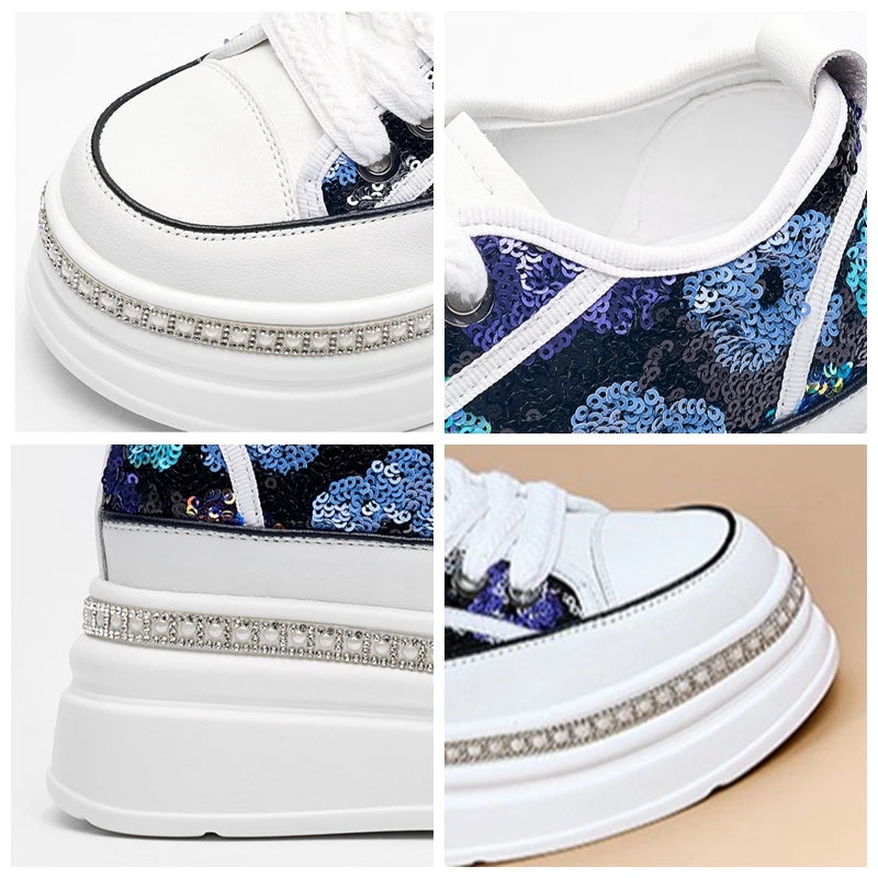 Basket synthétique microfibre en cuir pour femmes