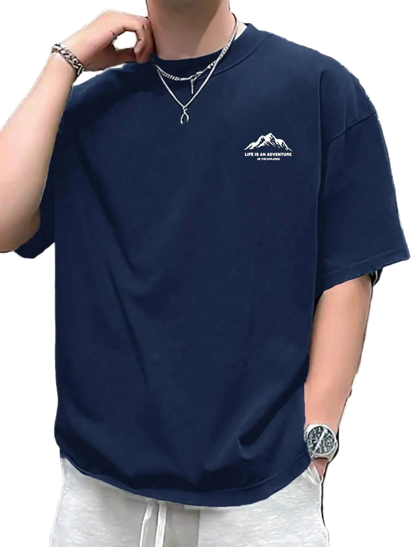 T-shirt 100% pur coton décontracté pour homme