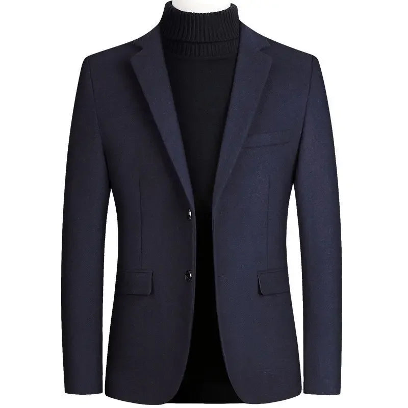 Blazer en laine à manches longues pour homme