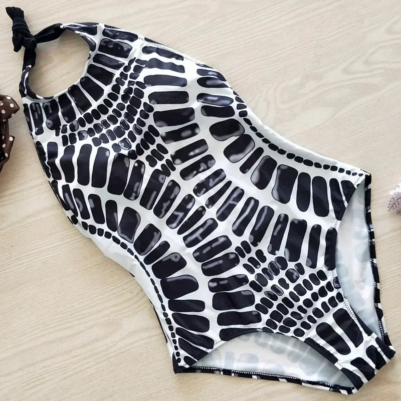 Maillot de bain une pièce dos nu pour femmes