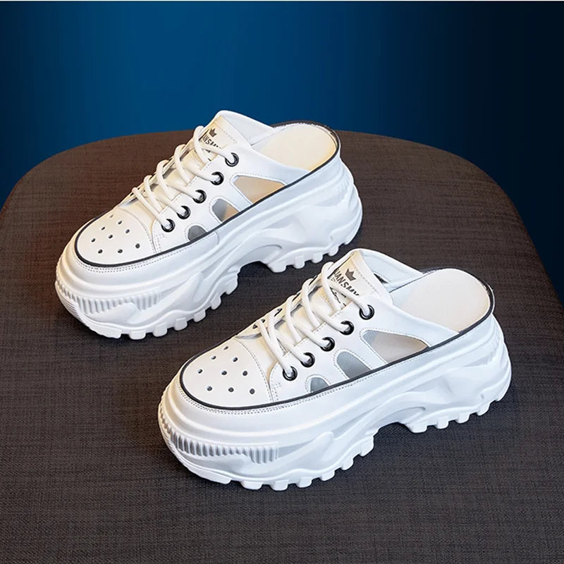 Basket à semelles épaisses, cordon de serrage pour femmes