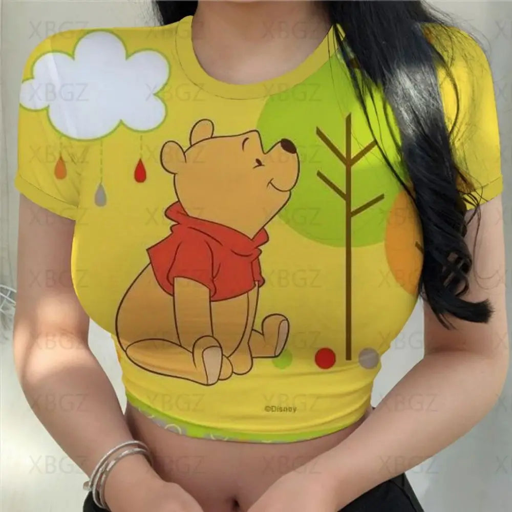 T-shirt Disney Winnie l'ourson pour femmes haut court