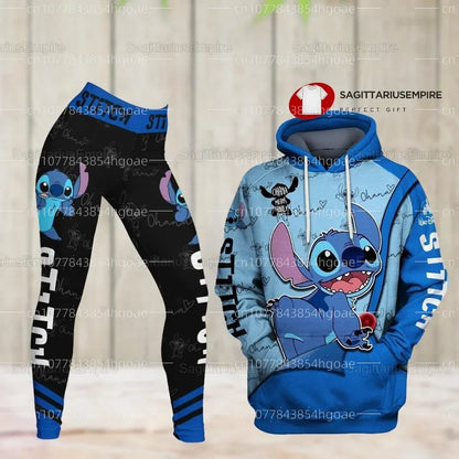 Ensemble sweat à capuche et Leggings Disney stitch  pour femme