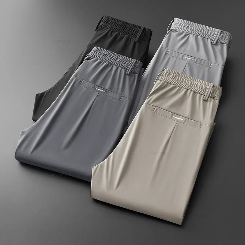 Pantalon d'été en soie glacée pour hommes
