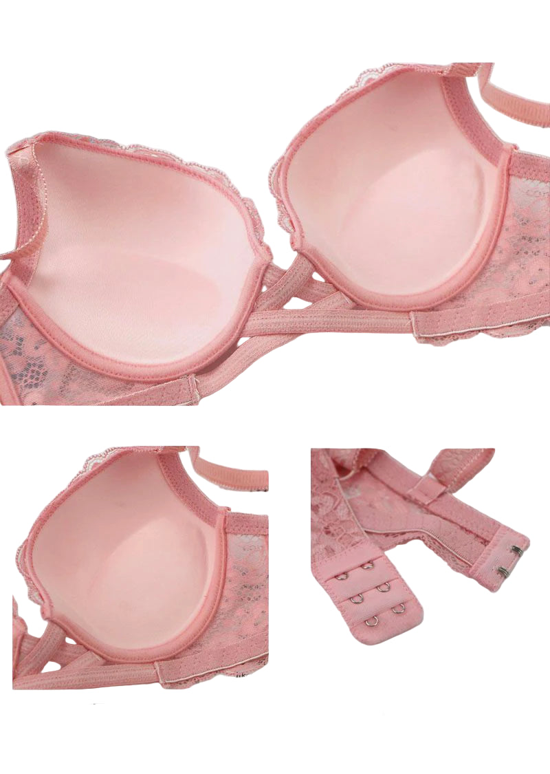 Ensemble de lingerie sexy en dentelle florale pour femmes