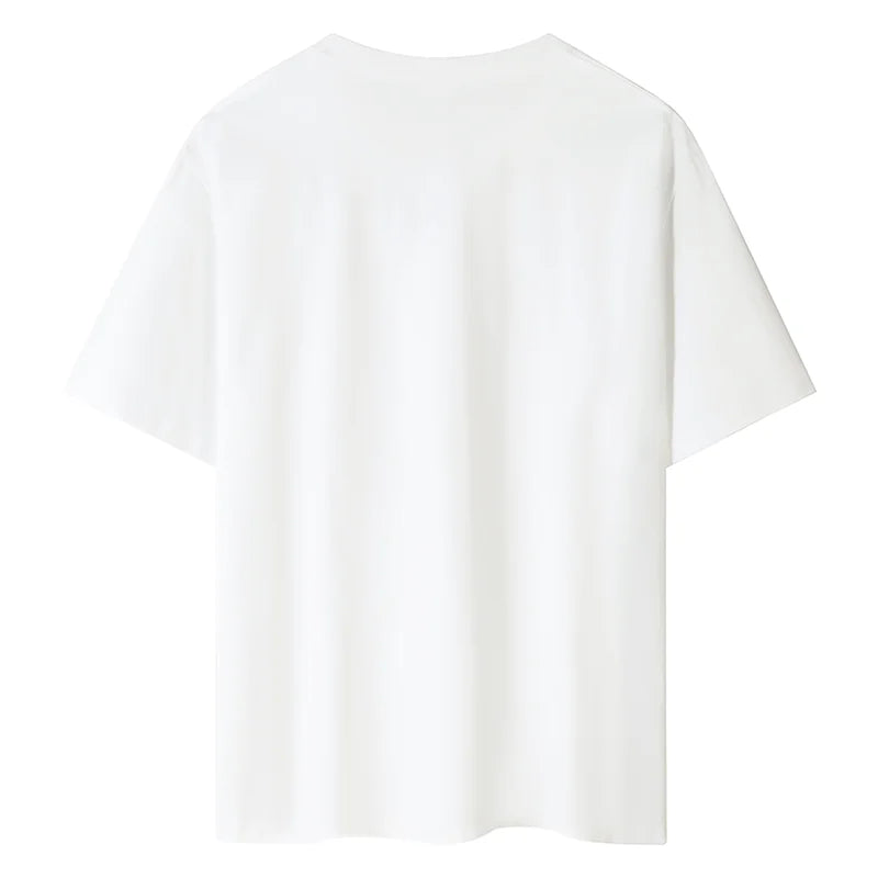 T-shirt à col rond en pur coton pour hommes