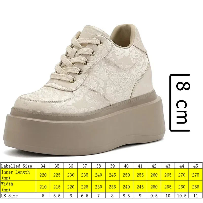 basket compensées en cuir synthétique pour femmes