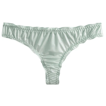 String en soie glacée sexy pour femme