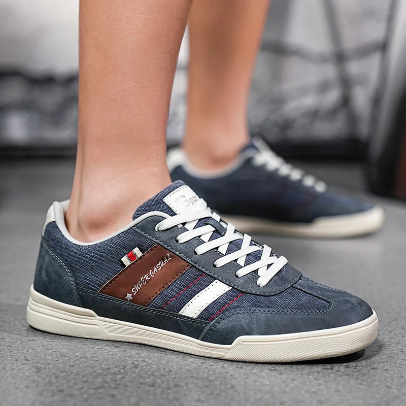 Baskets à plateforme en denim pour hommes