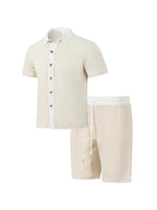 Ensemble chemise à manches courtes et short pour hommes