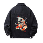 Veste brocart carpe brodée pour homme
