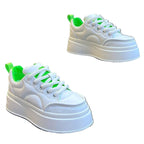 Baskets blanches à plateforme pour homme