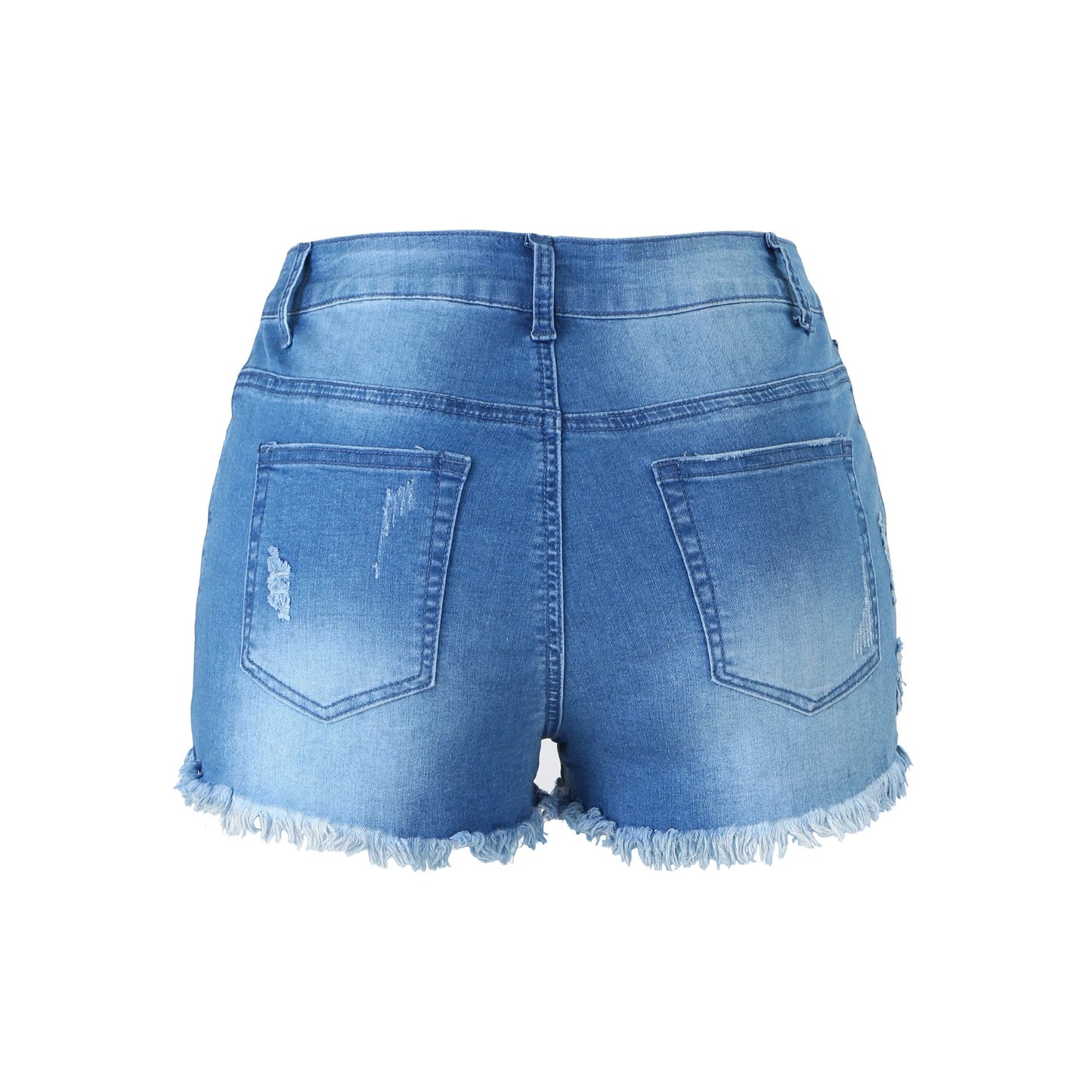 Short en jean Sexy pour femmes, taille haute, boutons, extensible, slim