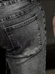 Jean délavé flocon de neige pour hommes