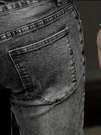 Jean délavé flocon de neige pour hommes