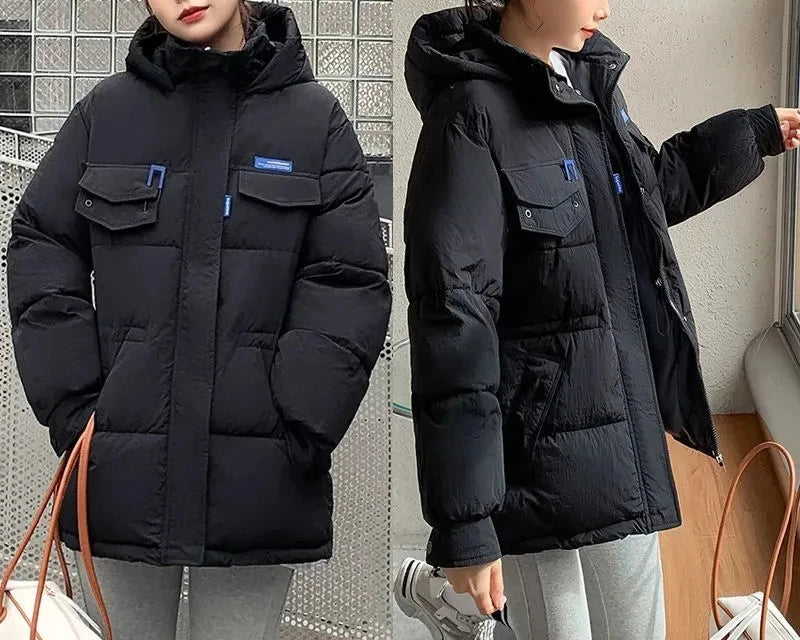 Manteau d'hiver à capuche pour femme