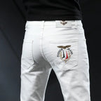 Jeans slim blancs pour hommes