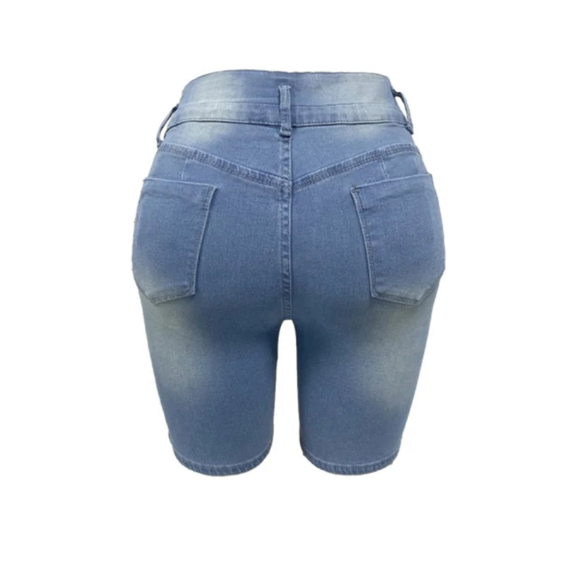 Short en jean slim sexy à la mode pour femme