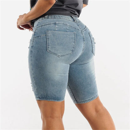 Short en jean slim sexy à la mode pour femme