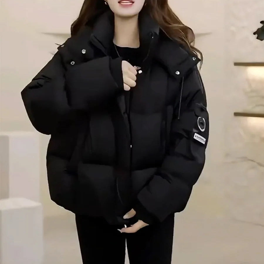 Manteau matelassées en patchwork de fourrure pour femmes