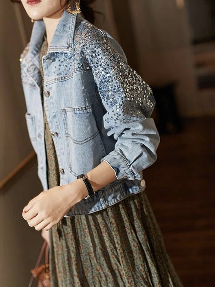 Veste en jean pour femme