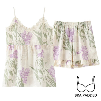 Pyjama d'été en coton doux pour femmes