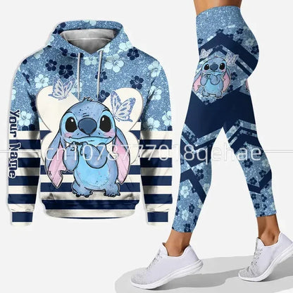 Ensemble sweat à capuche et Leggings Disney stitch  pour femme