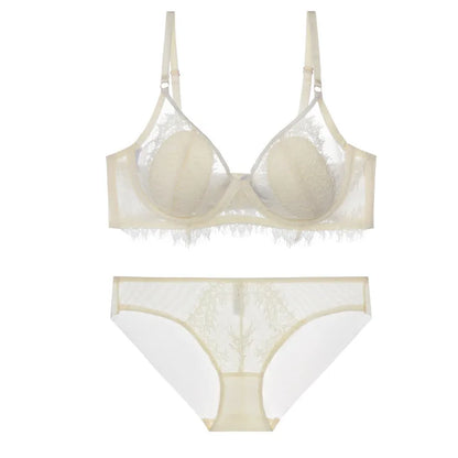 Ensemble soutien-gorge et culotte transparents pour femmes