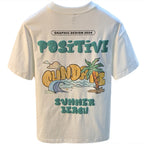 T-shirt à col rond imprimé dessin animé pour hommes