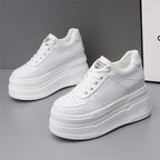 Baskets blanches en cuir pour femme