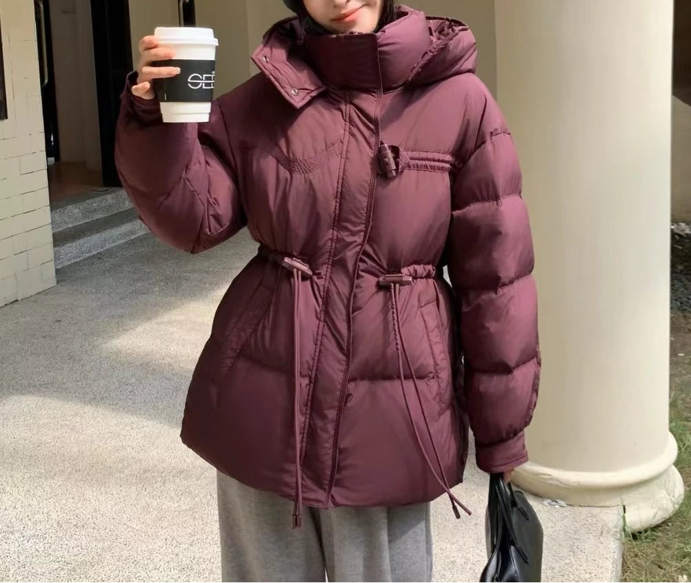 Doudoune d'hiver à capuche pour femme