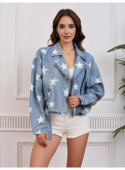 Veste en jean style rétro BF pour femmes