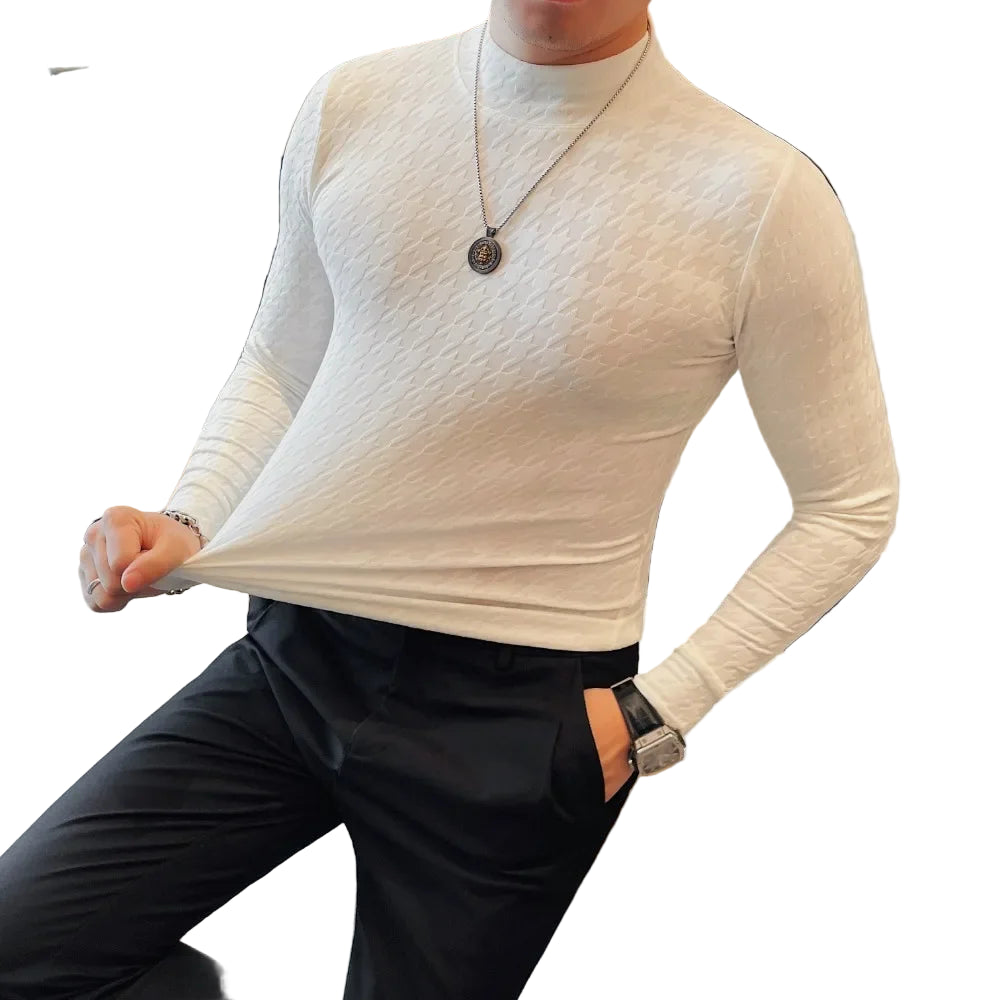 T-shirt à col mi-haut pour hommes