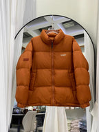 Doudoune courte et ample à col vertical pour homme et femme