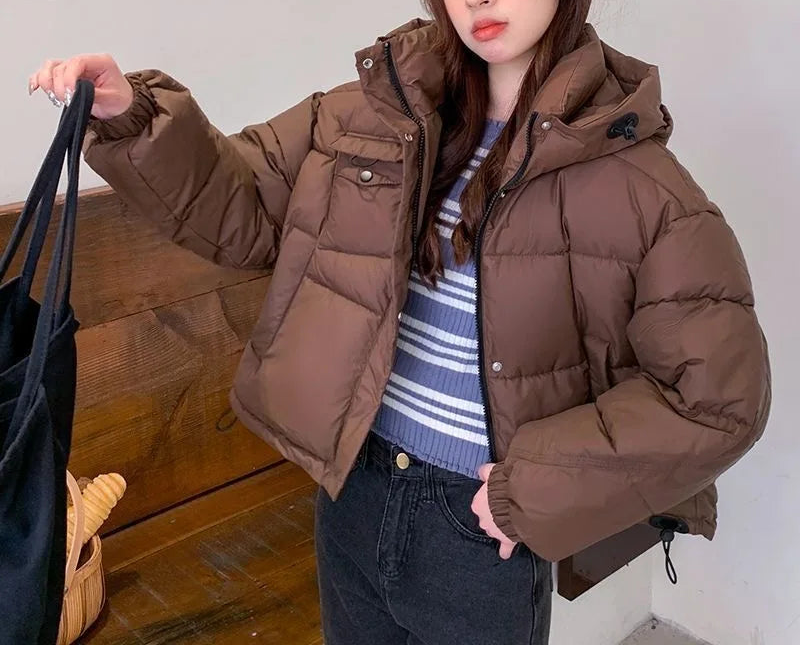 Manteau Parka à capuche pour femme