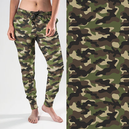 Pantalon de jogging pour femme avec imprimé camouflage 3D et poche