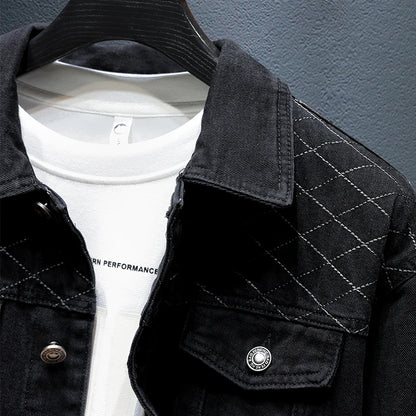 Veste en jean multi-poches pour hommes