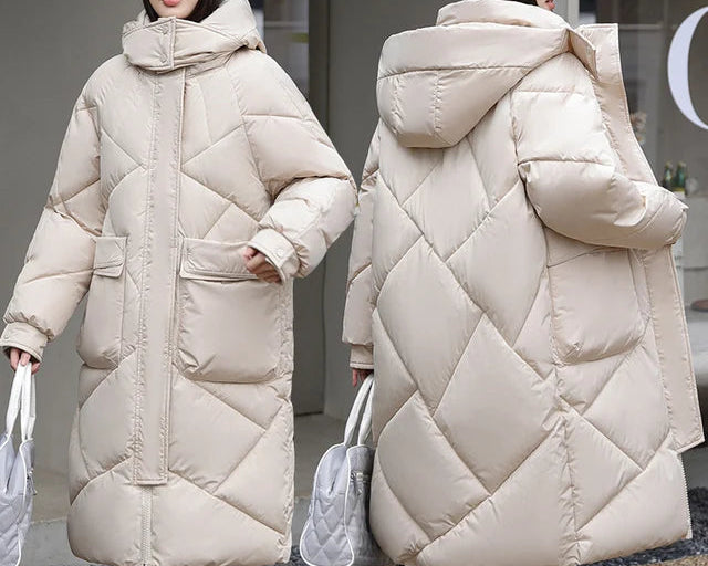 Manteau à capuche solides à grandes poches pour femmes