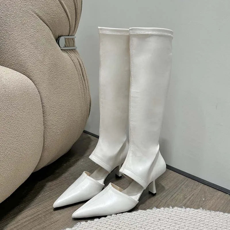 Bottes  bout pointu fermeture éclair pour femmes