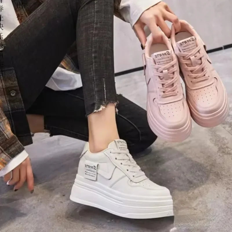 Basket en cuir véritable de vache pour femmes