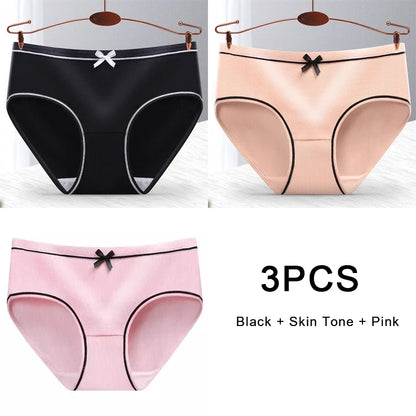 Culotte sexy et confortable pour femme, culotte en fil, avec nœud