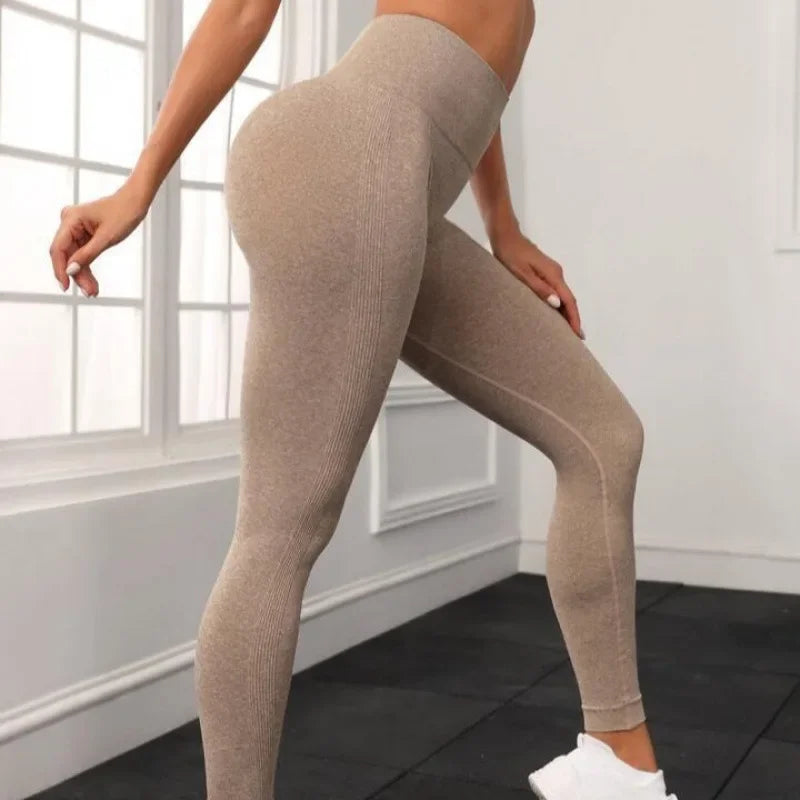 Leggings amincissants de couleur unie pour femmes