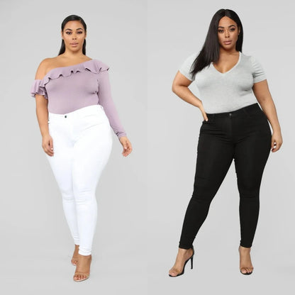 Jean taille haute pour femmes, pantalon crayon, extensible, Slim, décontracté, grande taille